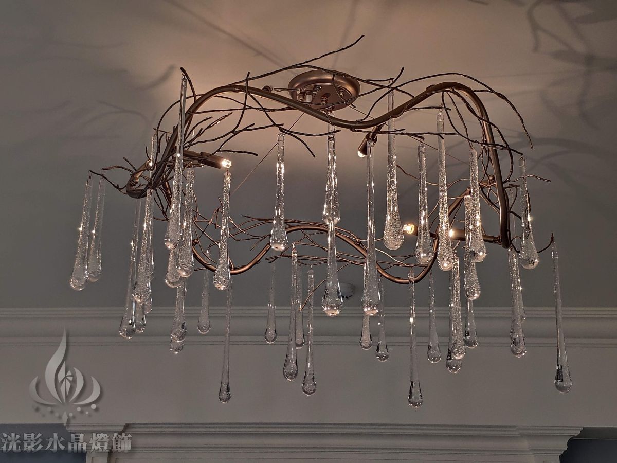 Natural country style, dream product branch ice crystal chandelier