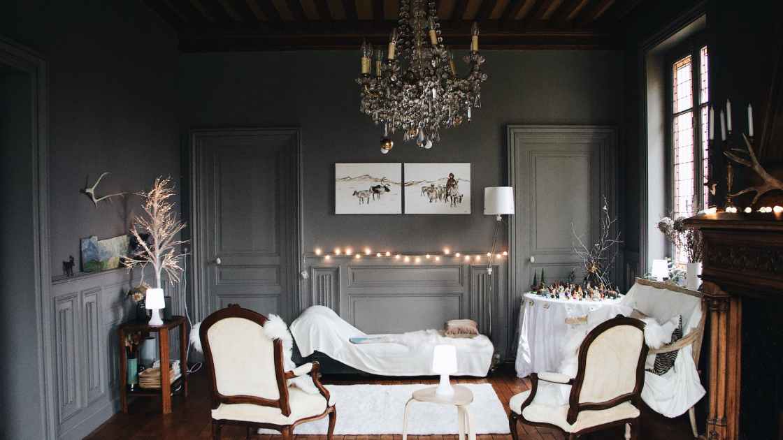 furnitures covered with white blanket