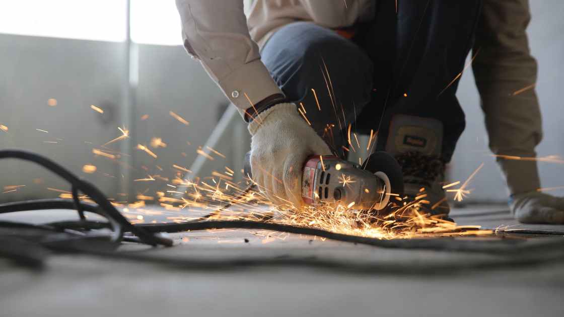 person holding grinder