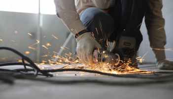 person holding grinder