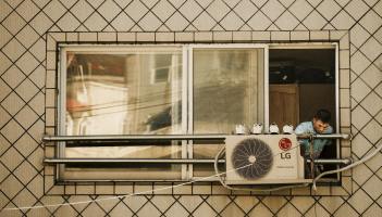 air conditioning on a window